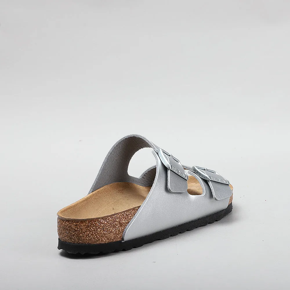 BIRKENSTOCK ARIZONA SILVER SANDALS