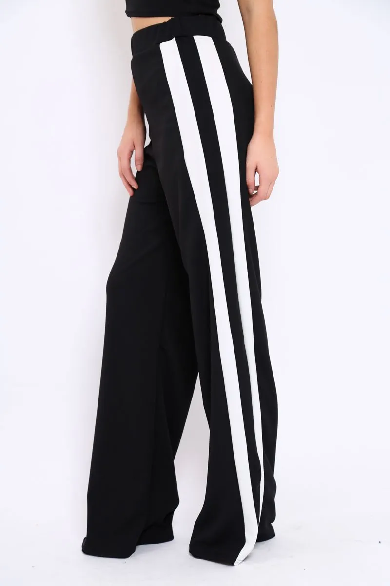 Black with White Side Stripe Co-ord - Michelle