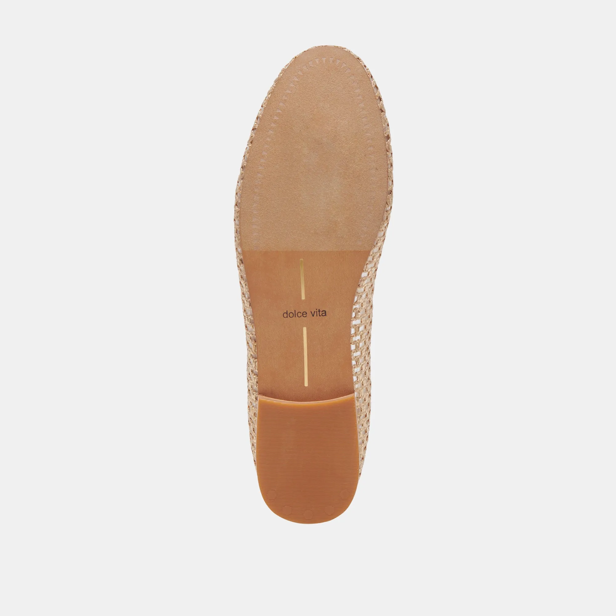 CARIN RAFFIA BALLET FLATS GOLD RAFFIA