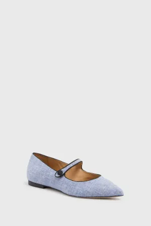 Chambray Jane Flats