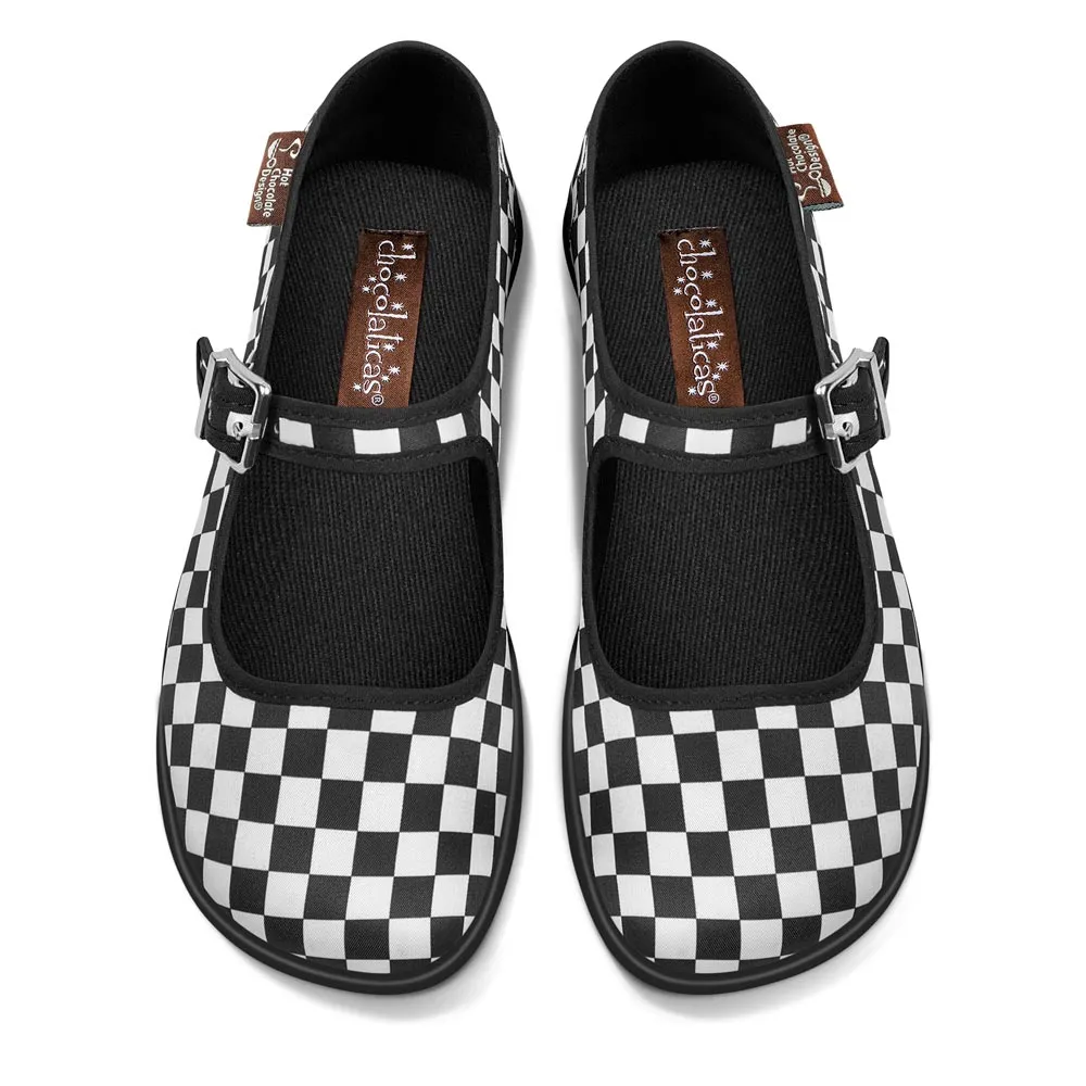 Chocolaticas® Checkers Women's Mary Jane Flat