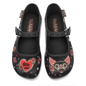 Chocolaticas® DARK TATTOO Women's Mary Jane Flat