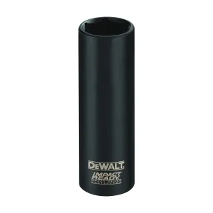 DeWALT IMPACT READY DW2285 Impact Socket, 7/16 in Socket, 3/8 in Drive, Square Drive, 6-Point, Steel, Black Oxide