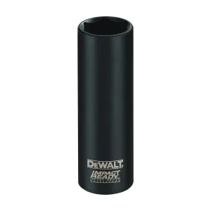 DeWALT IMPACT READY DW2290 Impact Socket, 3/4 in Socket, 3/8 in Drive, Square Drive, 6-Point, Steel, Black Oxide