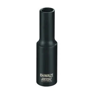 DeWALT IMPACT READY DW22912 Impact Socket, 13/16 in Socket, 1/2 in Drive, Square Drive, 6-Point, Steel, Black Phosphate