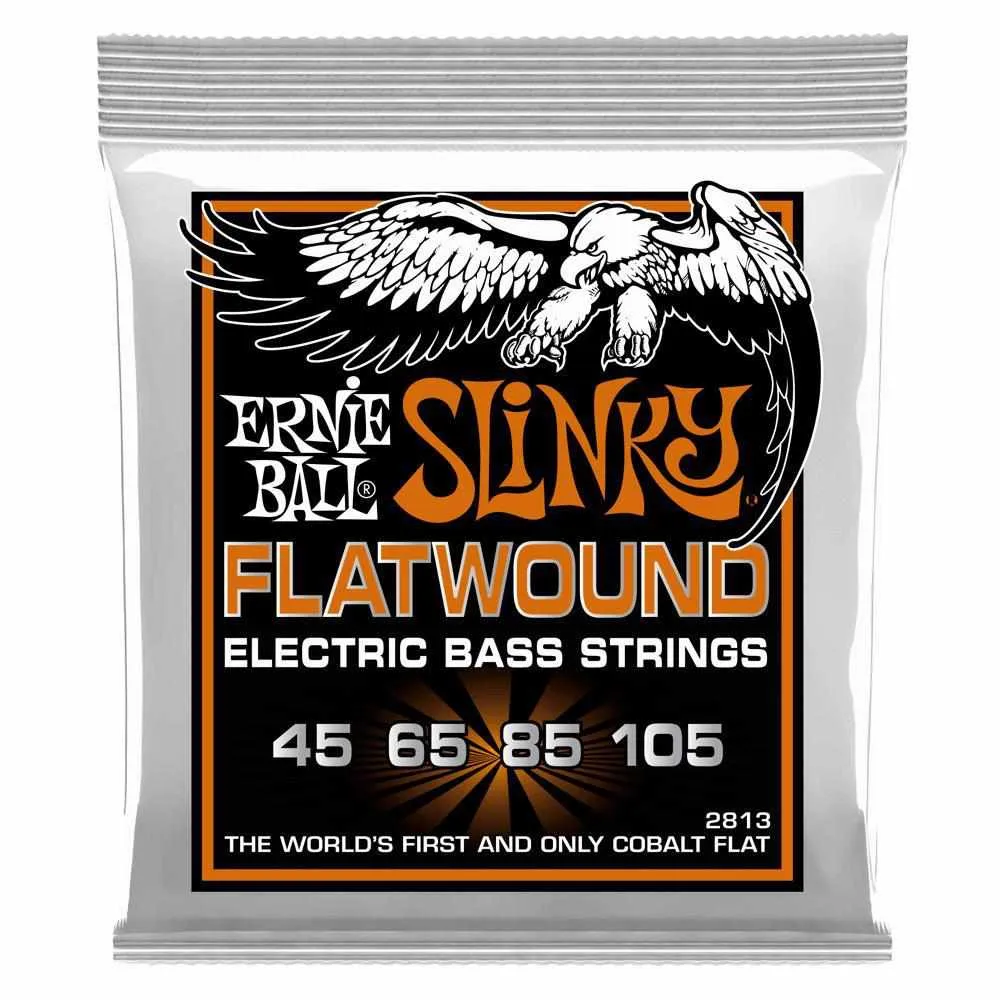 Ernie Ball Hybrid Slinky Flatwound Electric Bass Strings, 45-105 Gauge