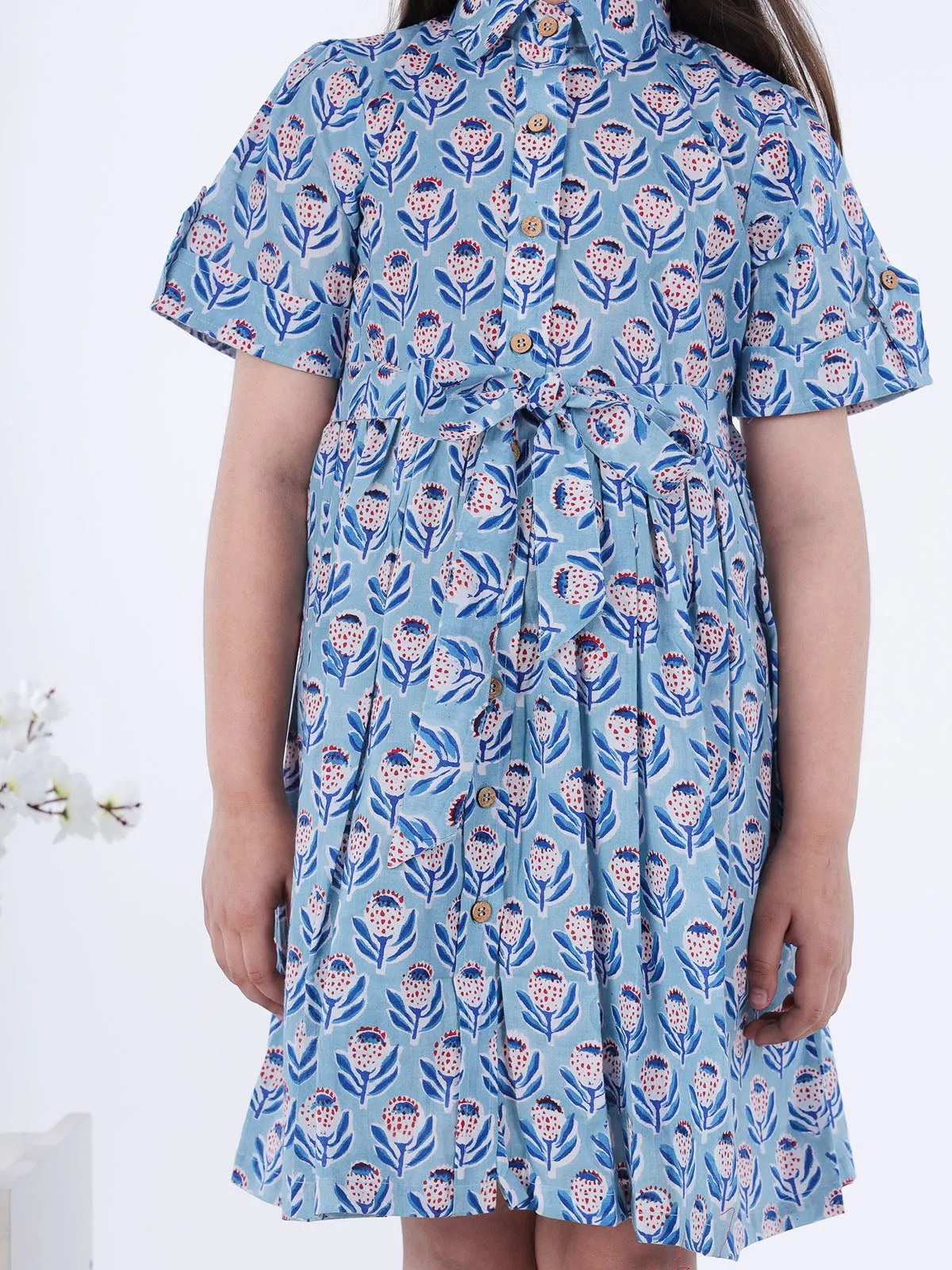 Fitoor Shirt Dress Blue