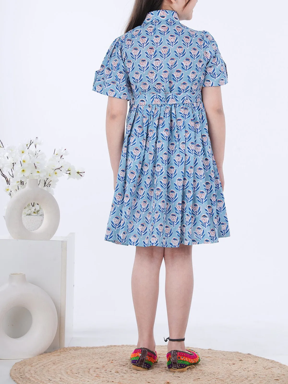 Fitoor Shirt Dress Blue