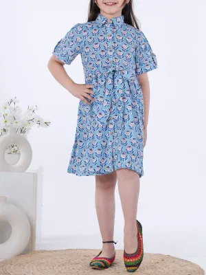 Fitoor Shirt Dress Blue