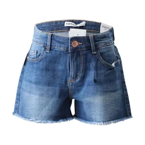 GIRLS BLUE DENIM BUM SHORT