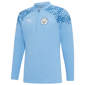 Manchester City 1/4 Zip Adults Home Training Top - 23/24