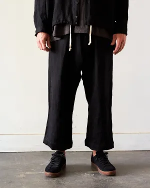 O-Project Jogging Trousers, Black Herringbone