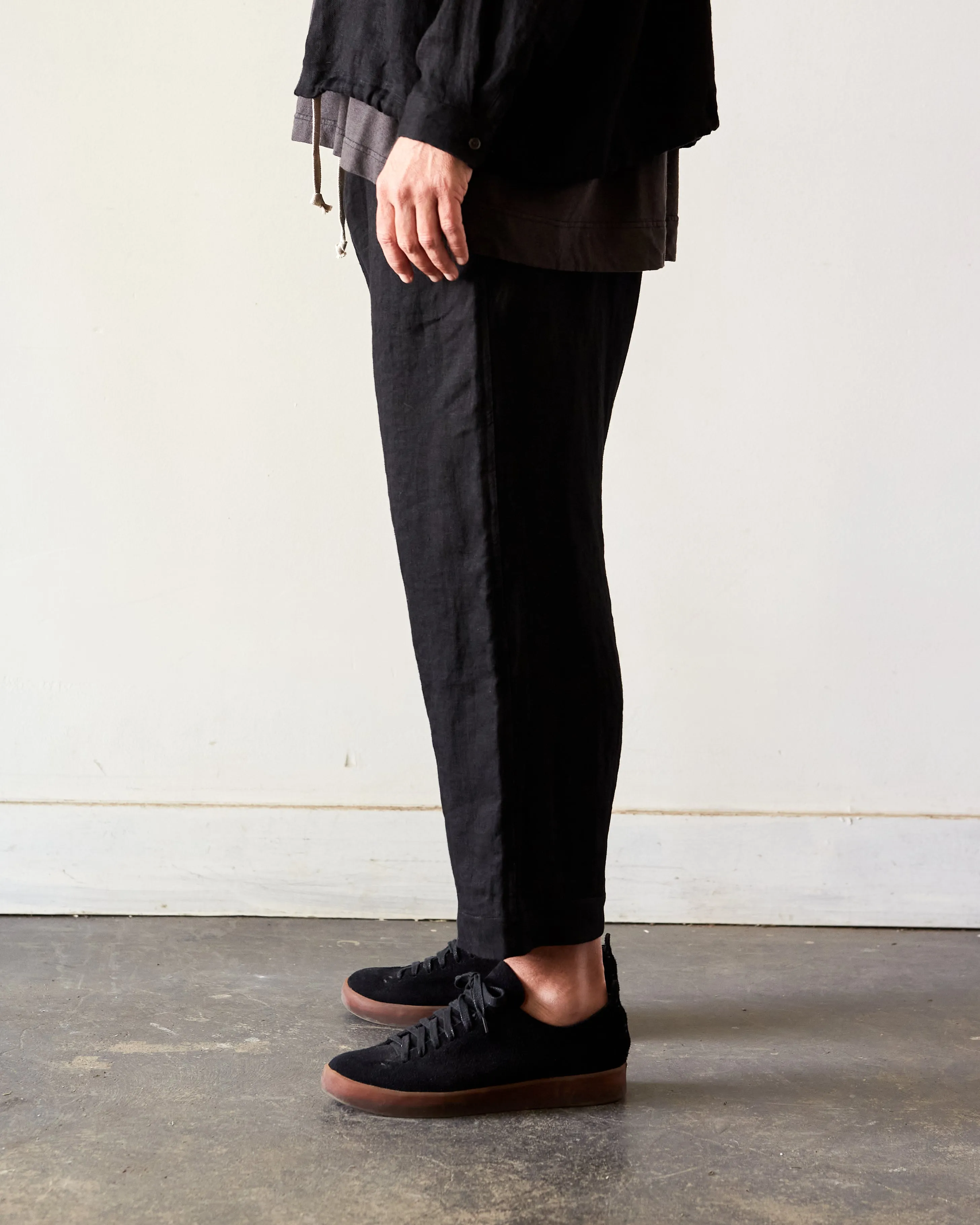 O-Project Jogging Trousers, Black Herringbone