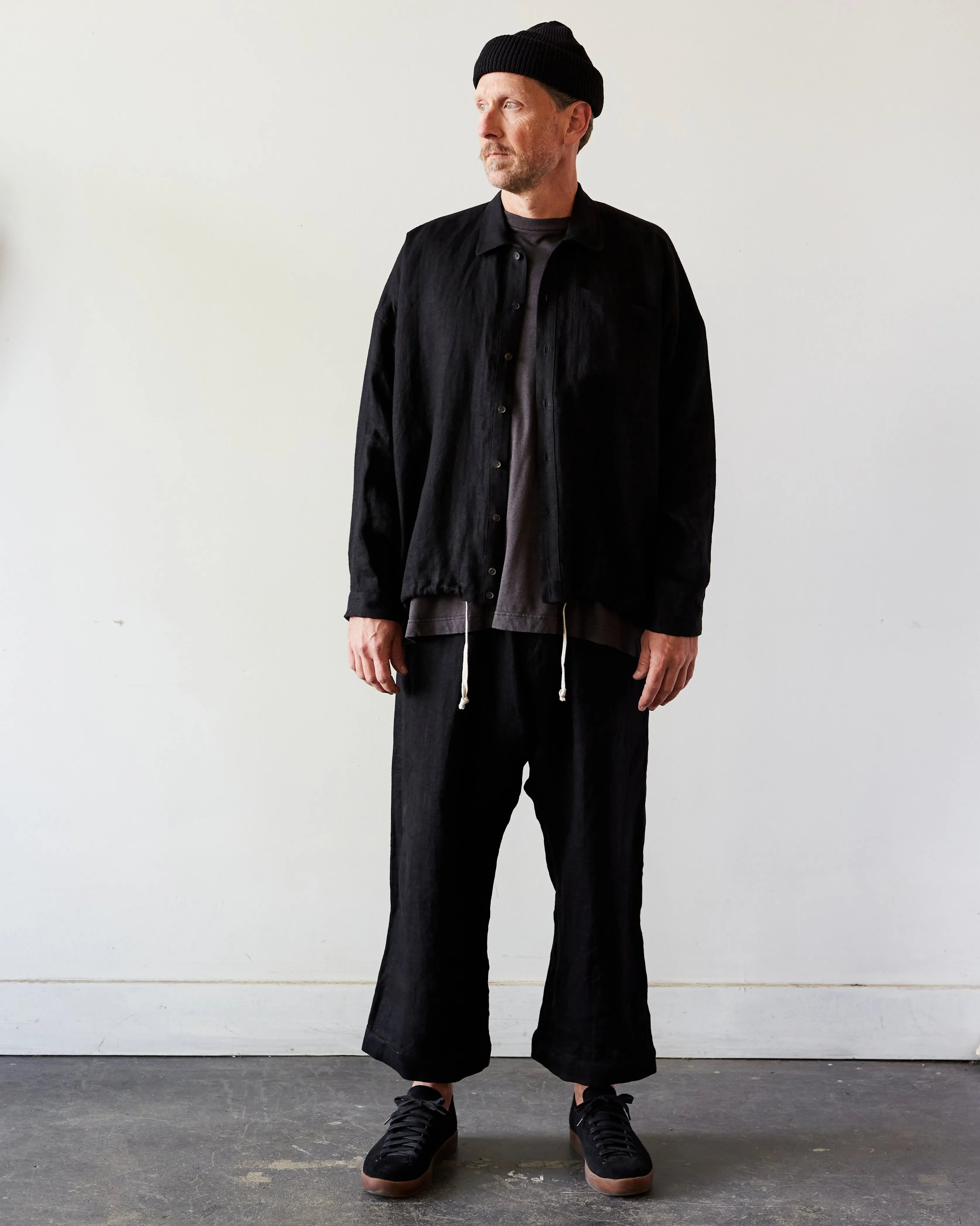 O-Project Jogging Trousers, Black Herringbone