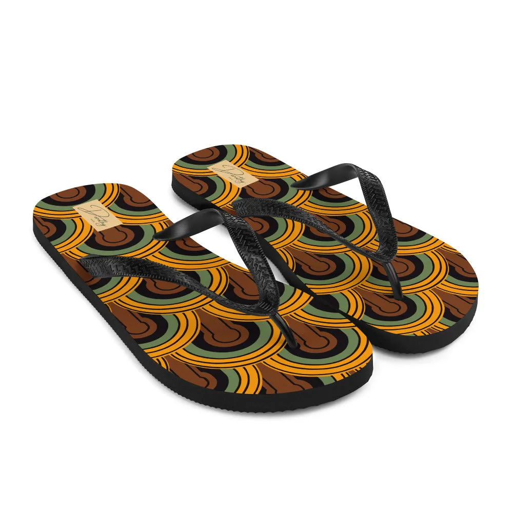 Overlook Thong Unisex Flip-Flops Sandals in 70s Room 237 Print | Dorothy Shoes