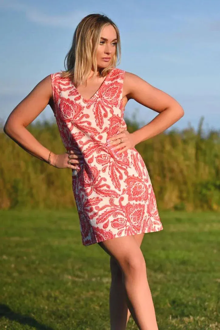 Paisley Sleeveless Linen Dress