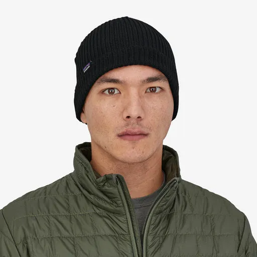 Patagonia Black Fishermans Rolled Beanie