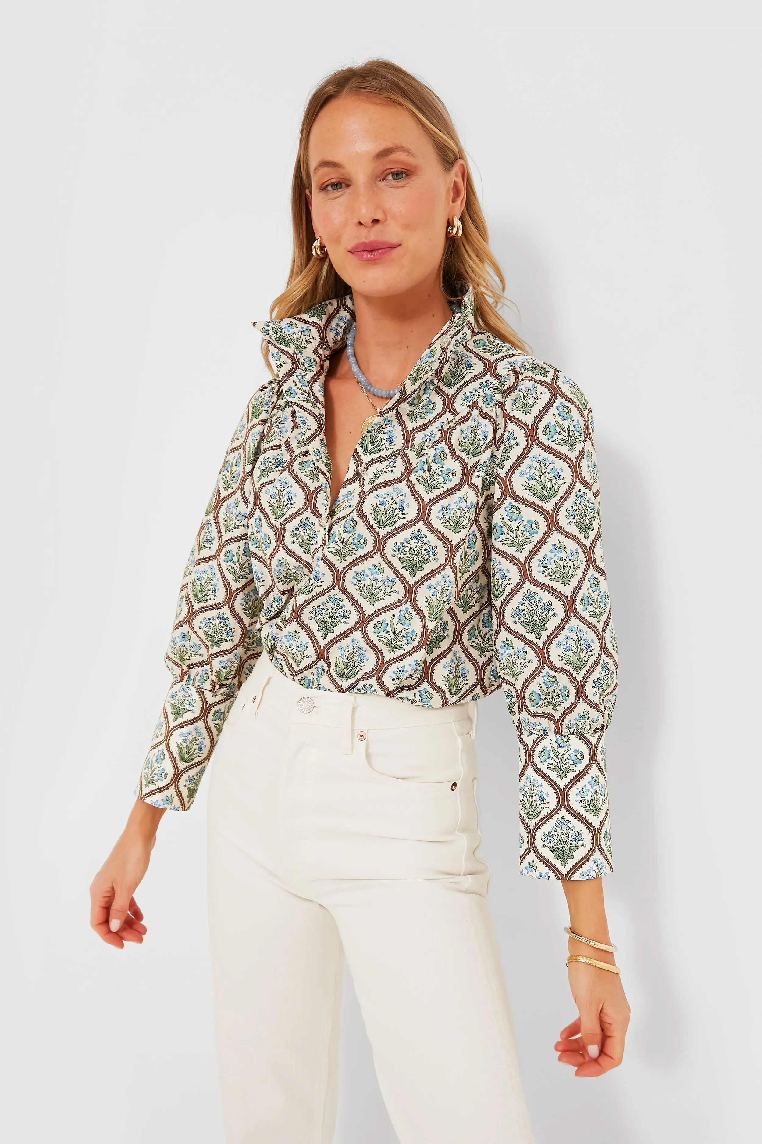 Porcelain Bouquet Corrigan Blouse