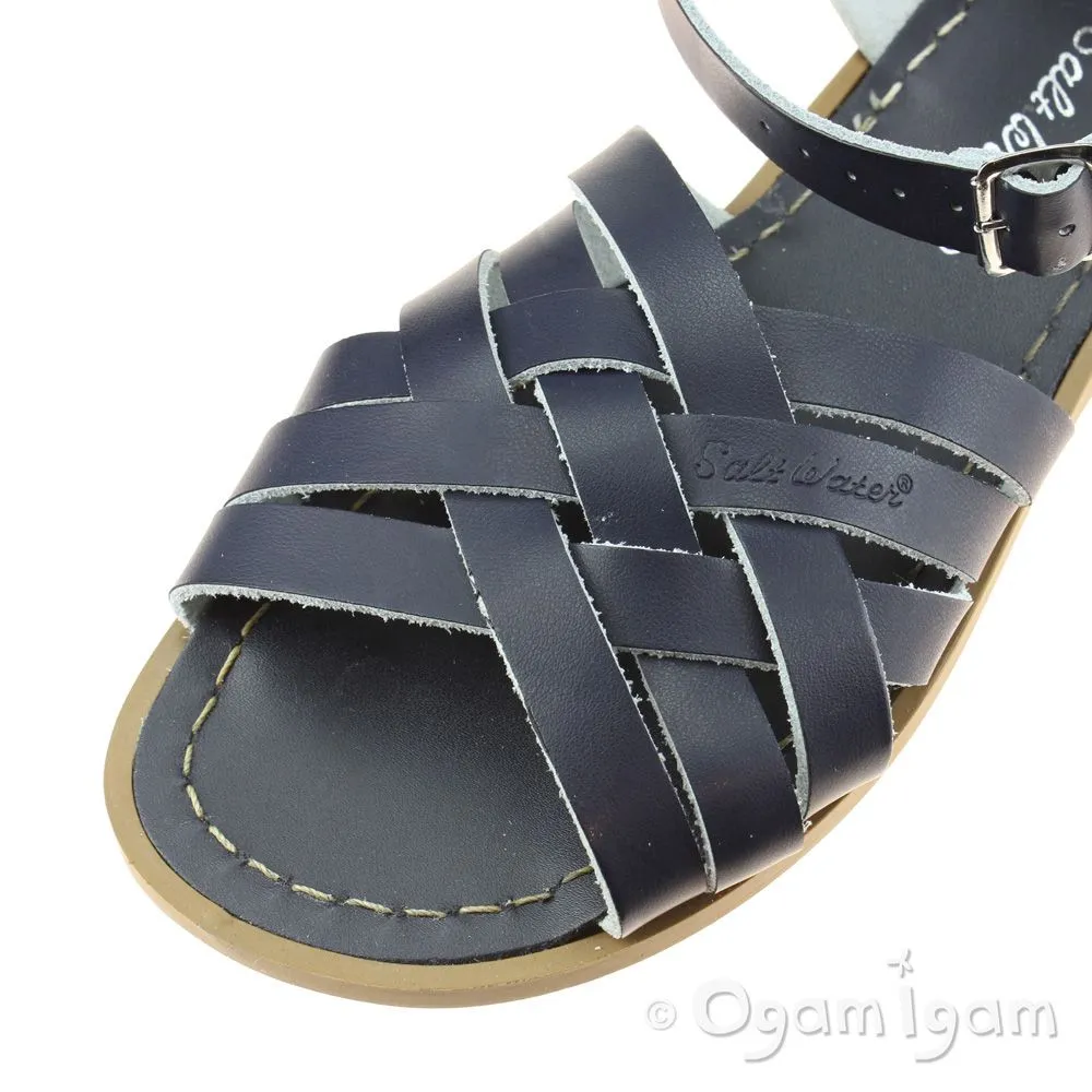 Salt-Water Retro Womens Navy Sandal