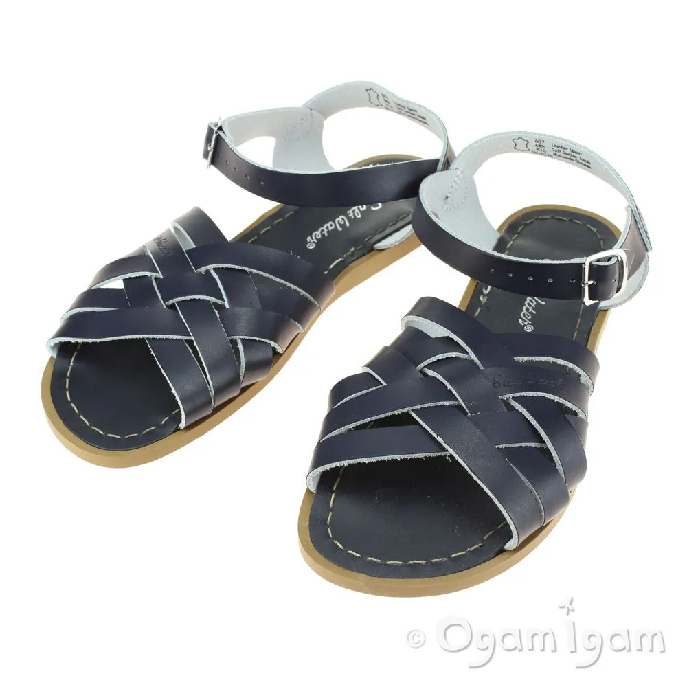 Salt-Water Retro Womens Navy Sandal