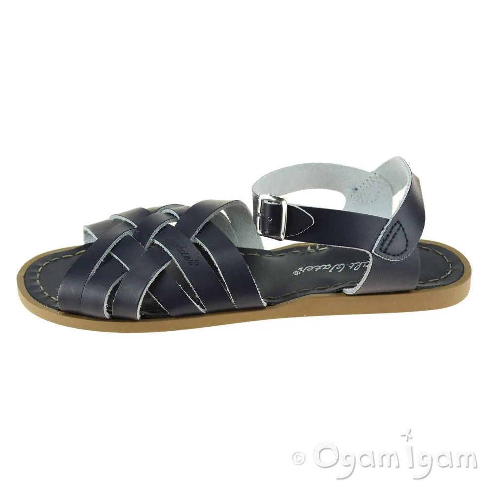 Salt-Water Retro Womens Navy Sandal