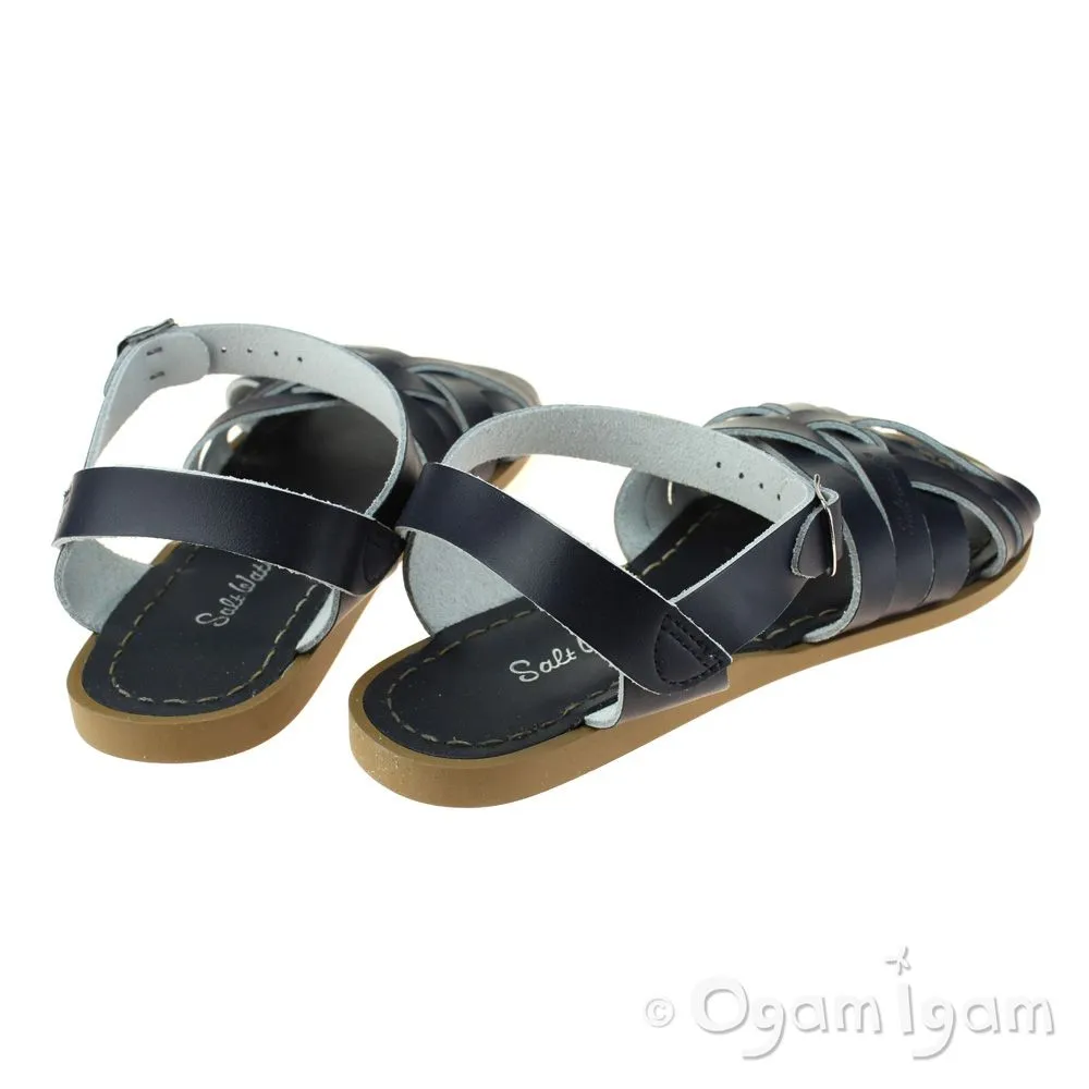 Salt-Water Retro Womens Navy Sandal