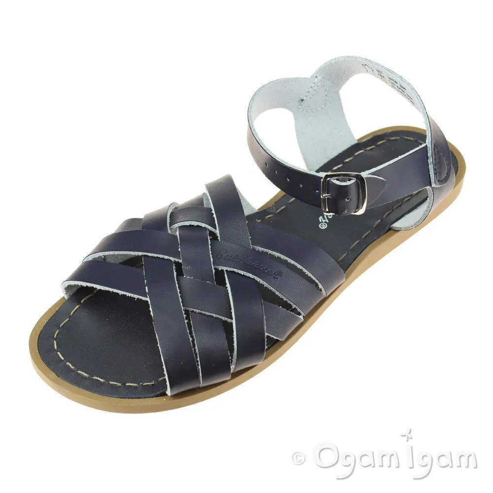 Salt-Water Retro Womens Navy Sandal