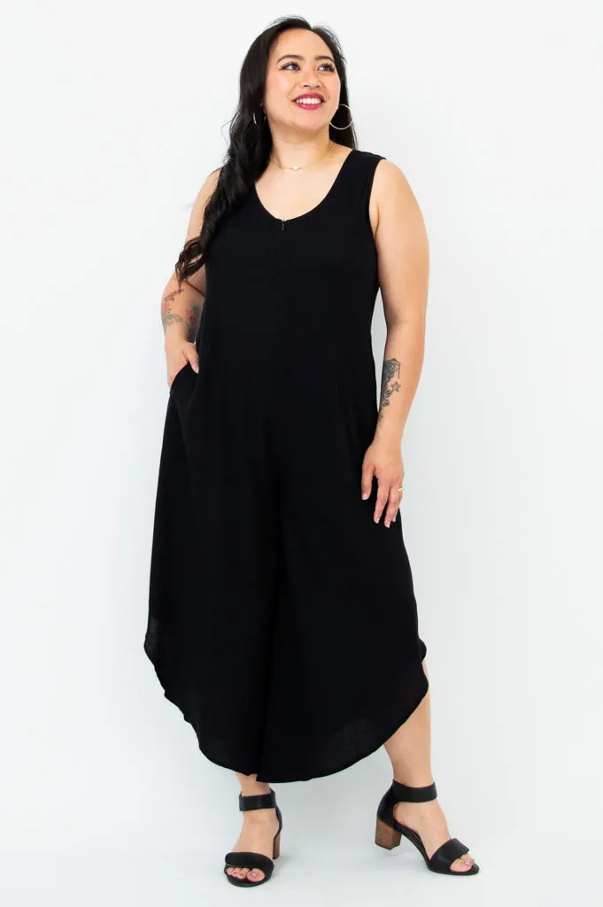 Sanito Jumpsuit, Black, Bamboo