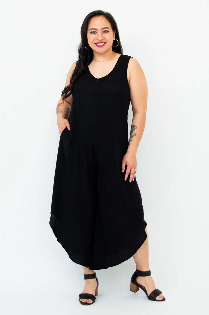 Sanito Jumpsuit, Black, Bamboo