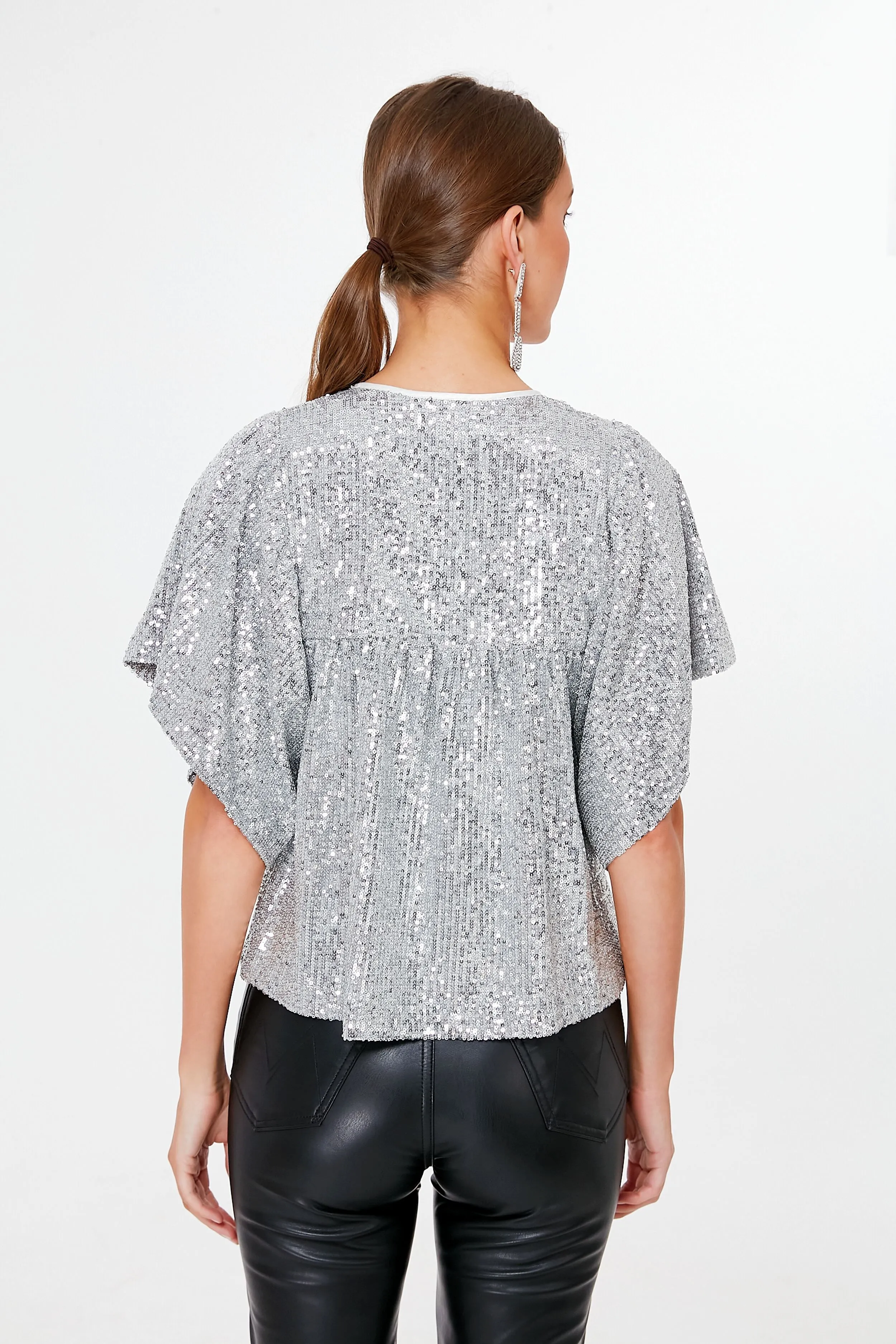 Silver Sequin Marion Top