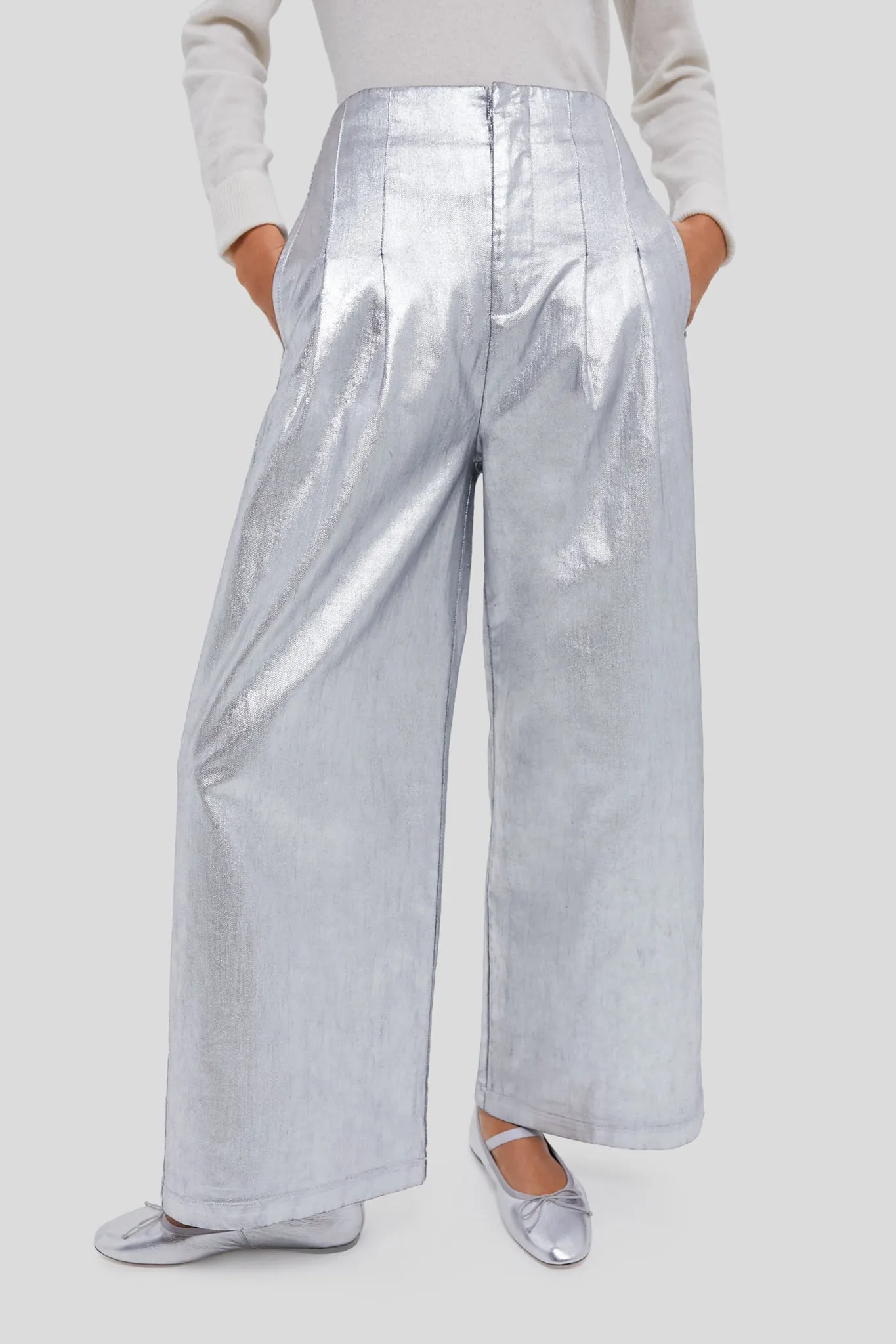 Silver The Sculpted Trouser