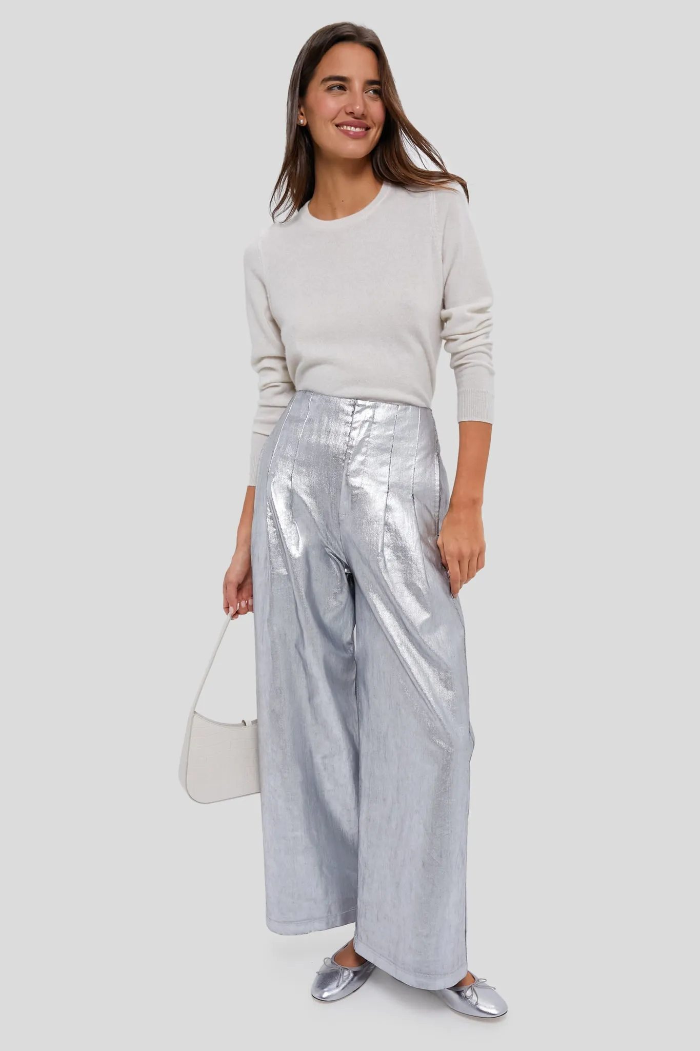 Silver The Sculpted Trouser