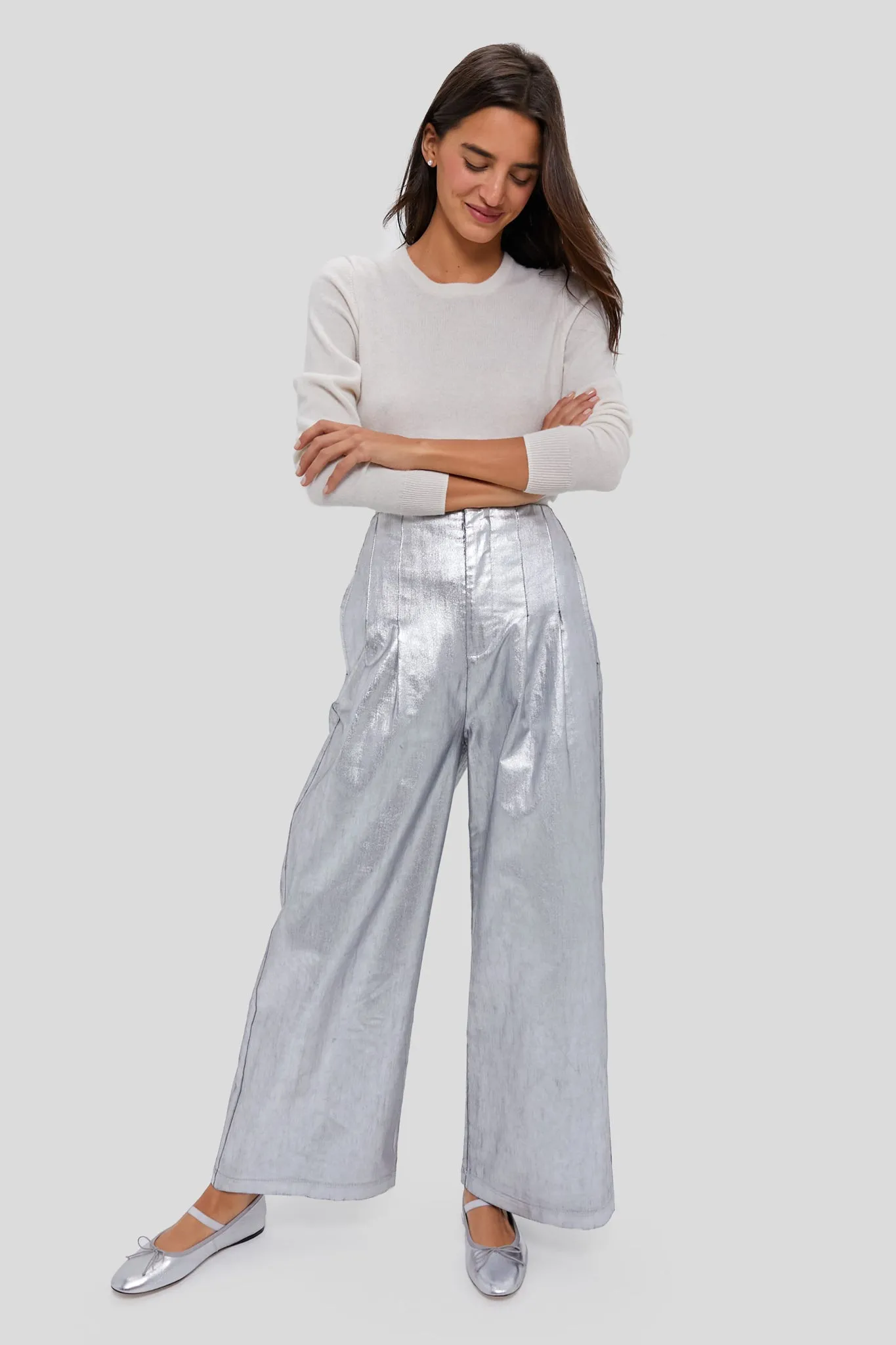 Silver The Sculpted Trouser