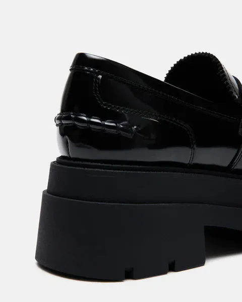 Steve Madden Gaven Loafer in Black Leather