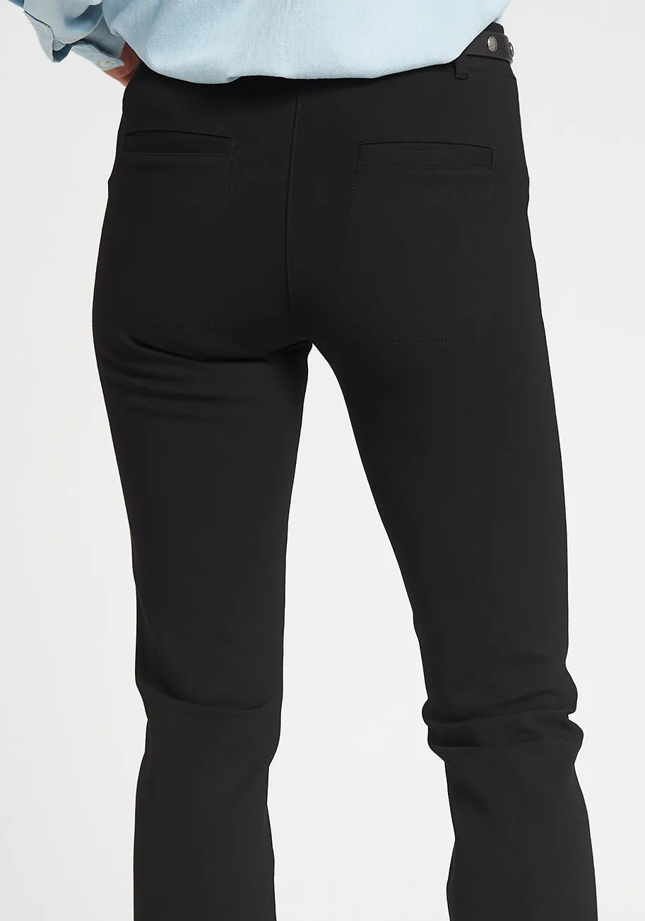 Straight-Leg | Two-Pocket Dress Pant Yoga Pant (Black)