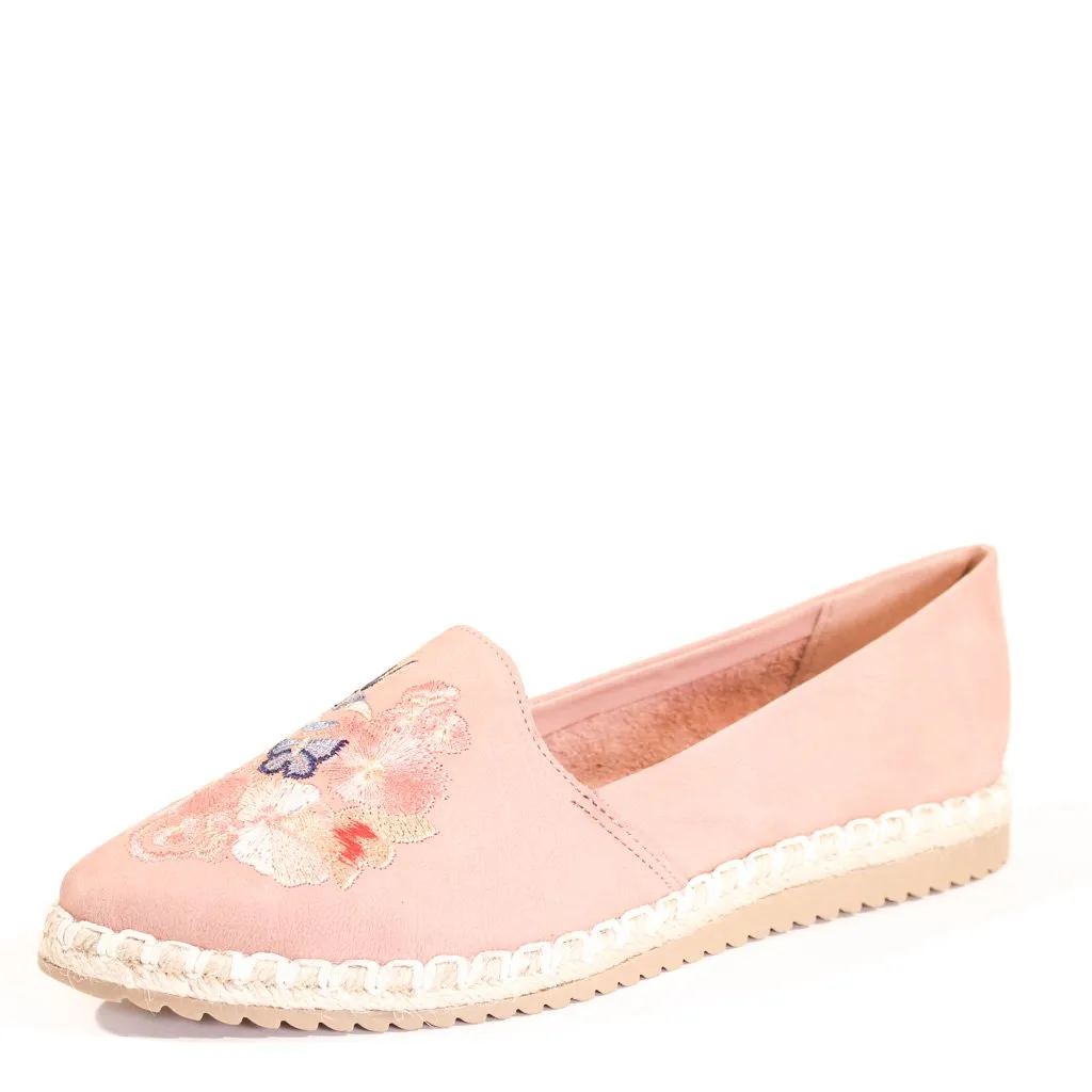 Sutton Suede Embroidered Espadrille