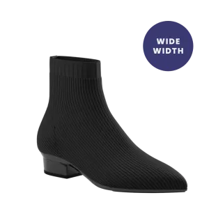 The Bootie Wide Width - Coal Knit