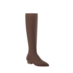 The Knee High Boot Walnut Knit